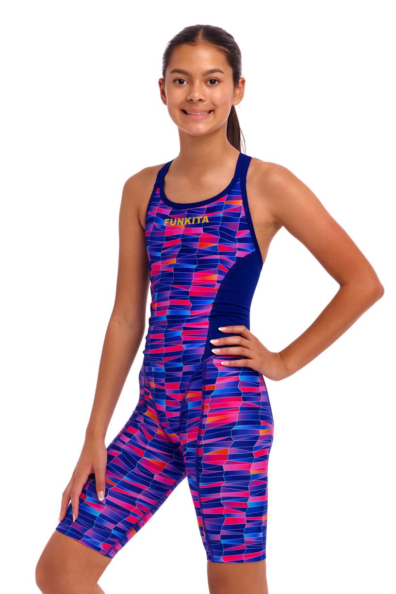 Funkita Girls Fast Training One Piece - Warped Waves