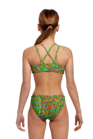 Funkita Girls Criss Cross Two Piece - Minty Mixer