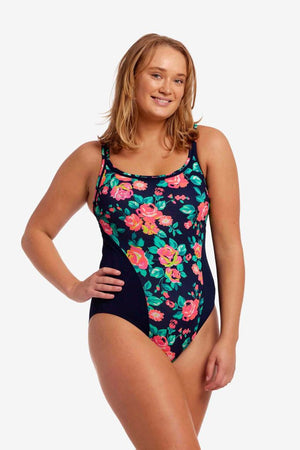 Funkita Form Ladies Locked In Lucy One Piece - Full Bloom