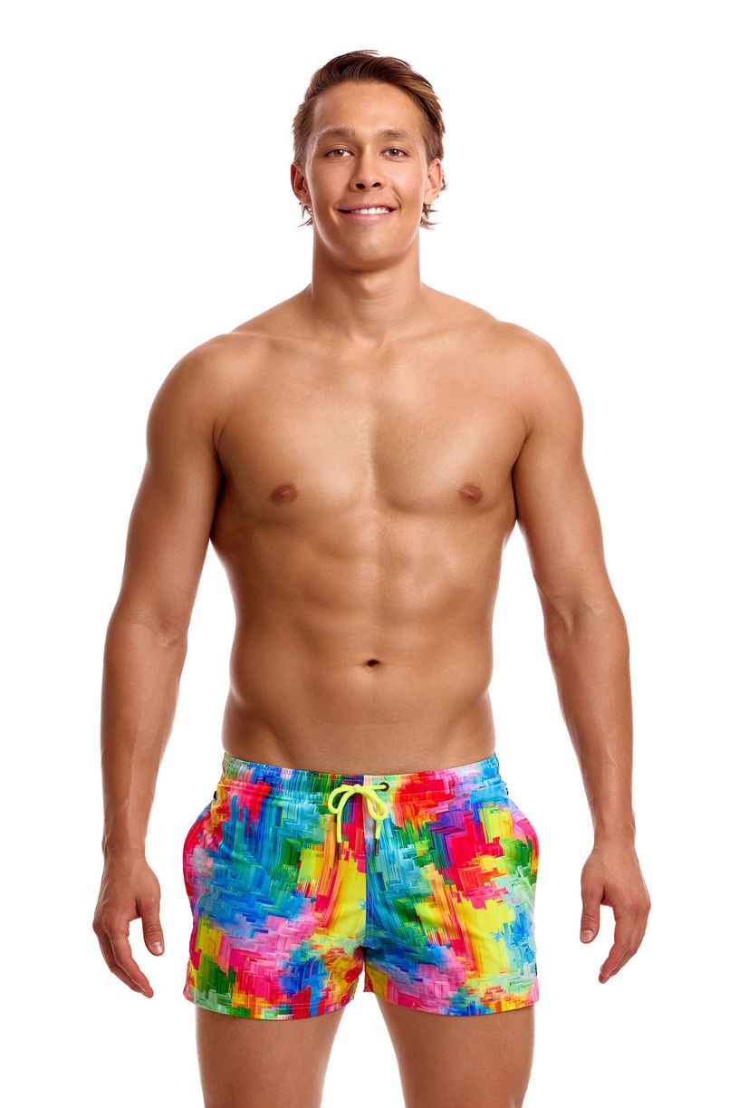 Funky Trunks Mens Shorty Shorts Short - Falling Colours image 1