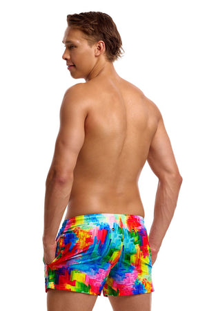 Funky Trunks Mens Shorty Shorts Short - Falling Colours image 3