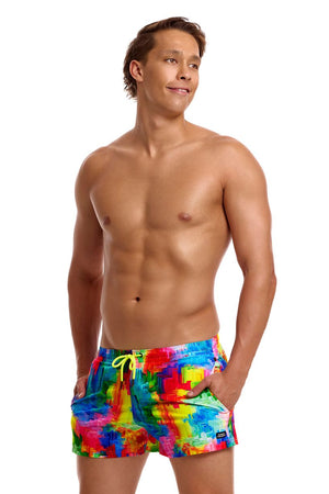 Funky Trunks Mens Shorty Shorts Short - Falling Colours image 4