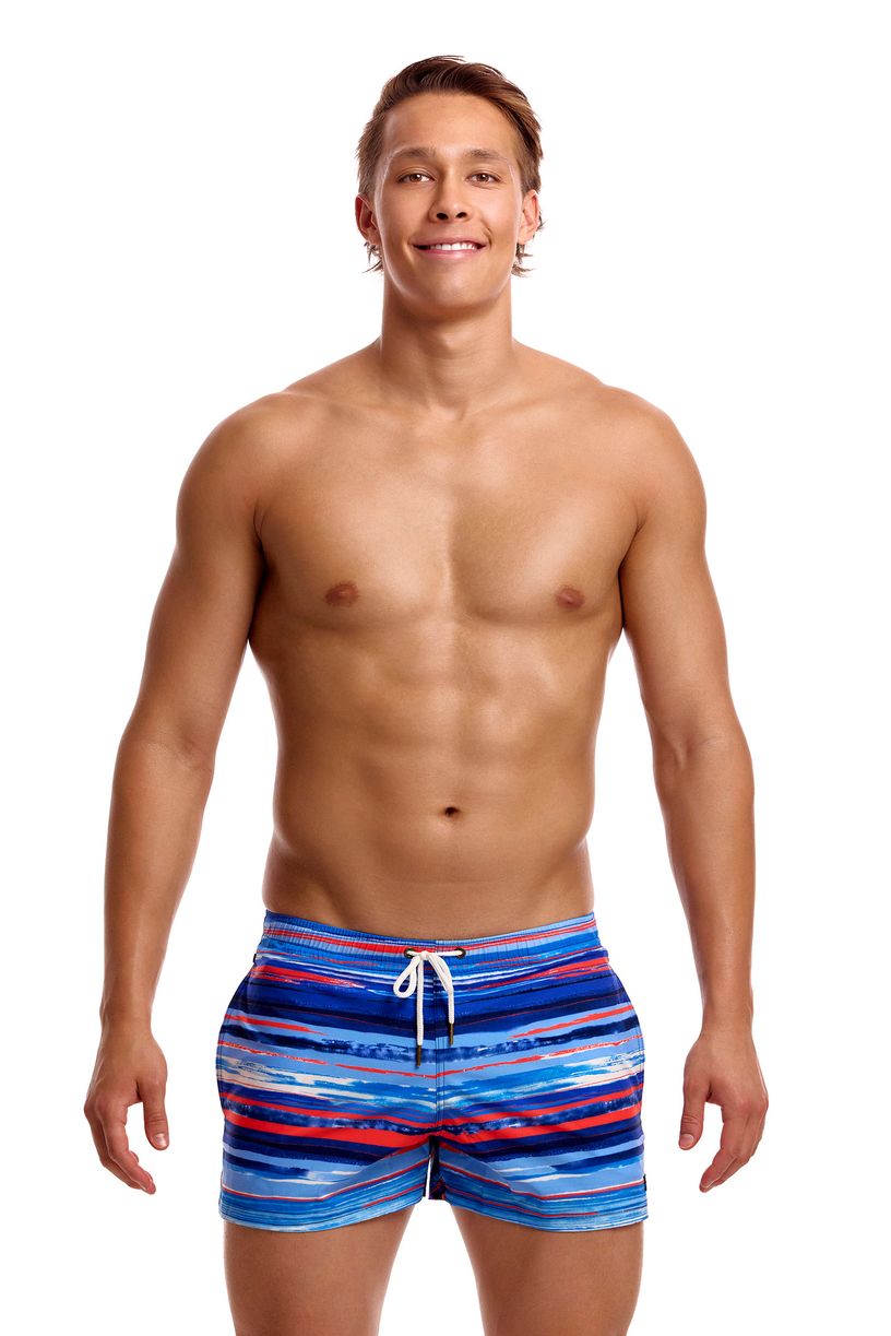 Funky Trunks Mens Shorty Shorts Short - Lost Lines image 1