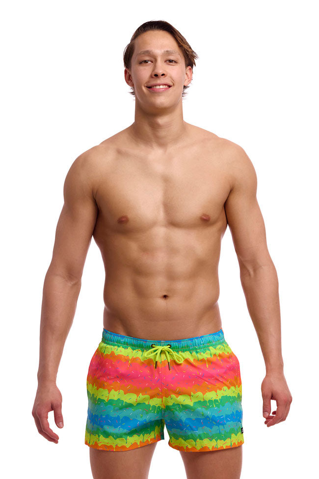 Funky Trunks Mens Shorty Shorts - Melting Mayhem