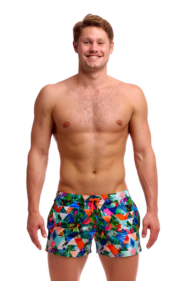 Funky Trunks Mens Shorty Shorts Short - Palm Prism