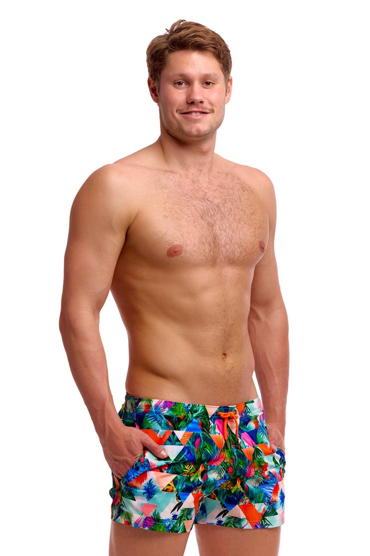 Funky Trunks Mens Shorty Shorts Short - Palm Prism