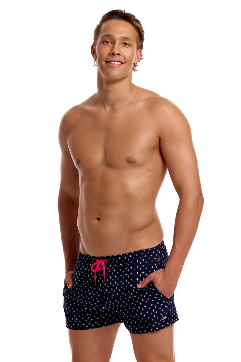 Funky Trunks Mens Shorty Shorts Short - Very Cross image 4