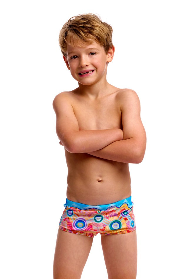 Funky Trunks Toddler Boys Printed Trunks - Kulin Colour
