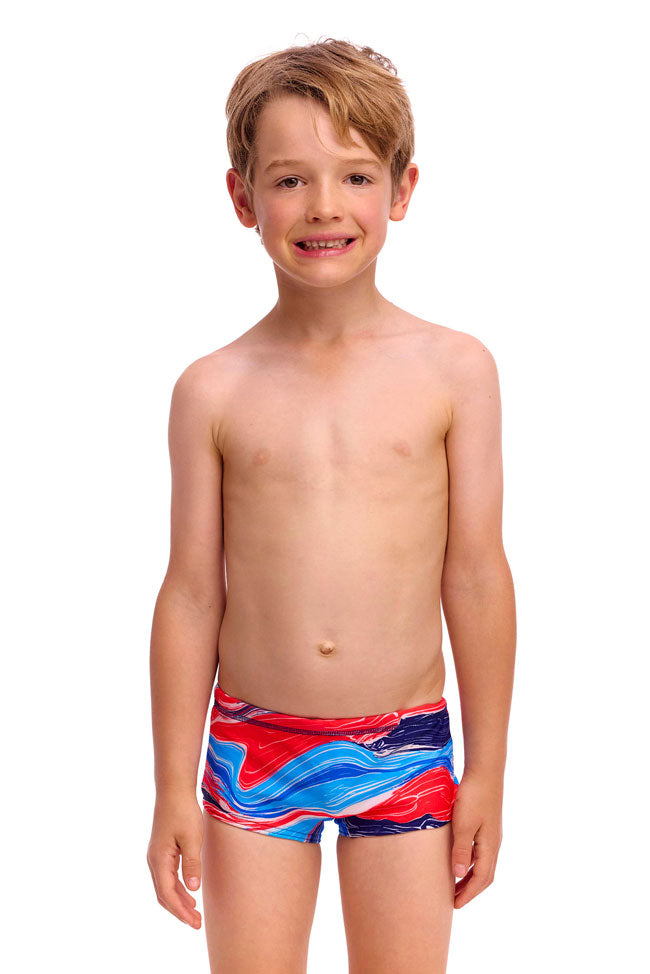 Funky Trunks Toddler Boys Printed Trunks - Wave Craze