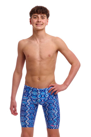 Funky Trunks Boys Training Jammers - Blue Viper