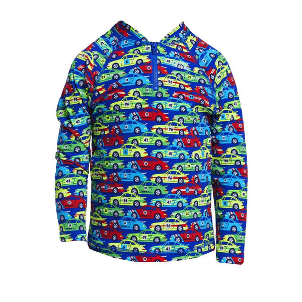 Funky Trunks Toddler Boys Zippy Rash Vest - Car Stacker - Splish Splash ...