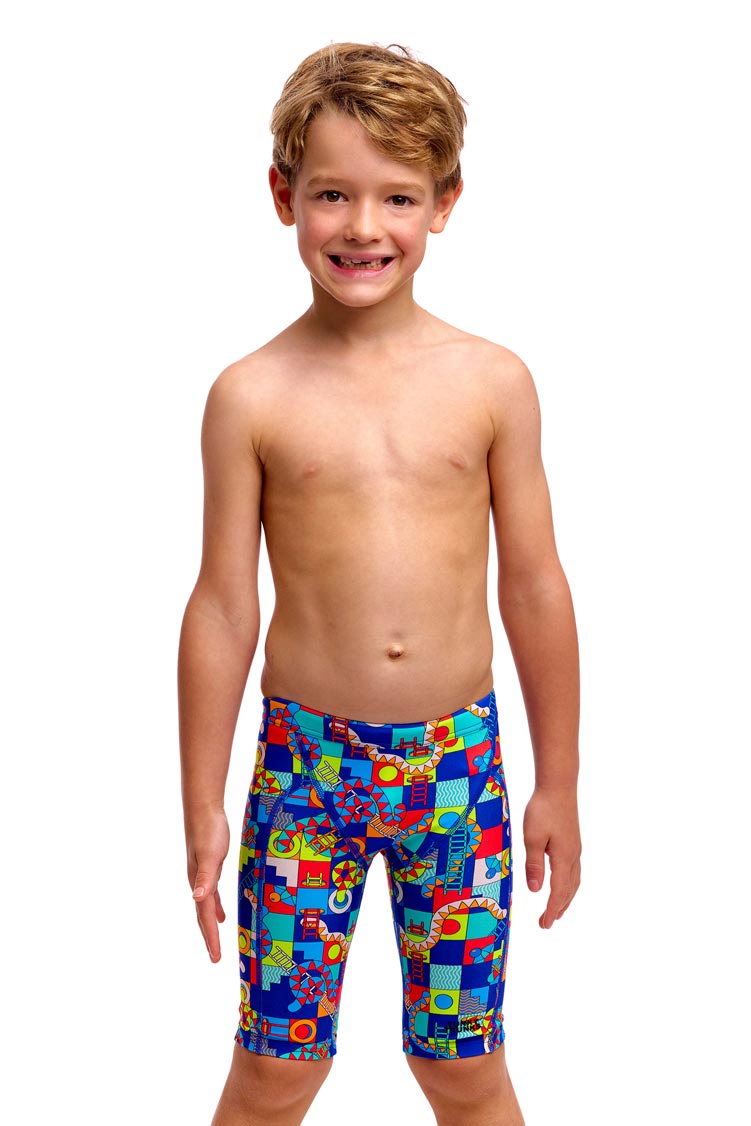 Funky Trunks Toddler Boys Miniman Jammers - Bored Games