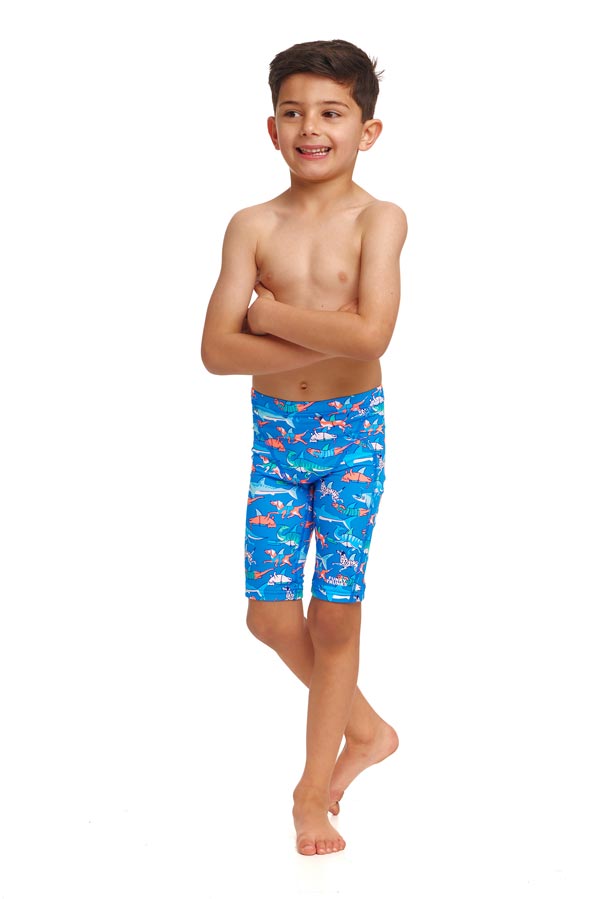 Funky Trunks Toddler Boys Miniman Jammers - Fin Swimming