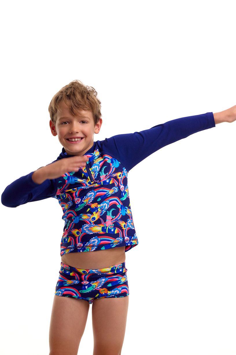 Funky Trunks Toddler Boys Zippy Rash Vest - Blast Buddies image 3