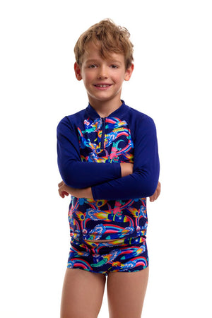 Funky Trunks Toddler Boys Zippy Rash Vest - Blast Buddies image 4