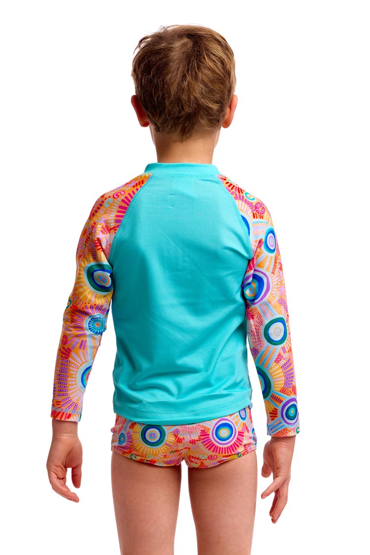 Funky Trunks Toddler Boys Zippy Rash Vest - Kulin Colour
