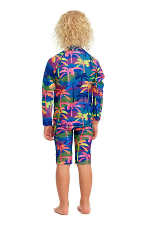 Funky Trunks Toddler Boys Zippy Rash Vest - Palm A Lot