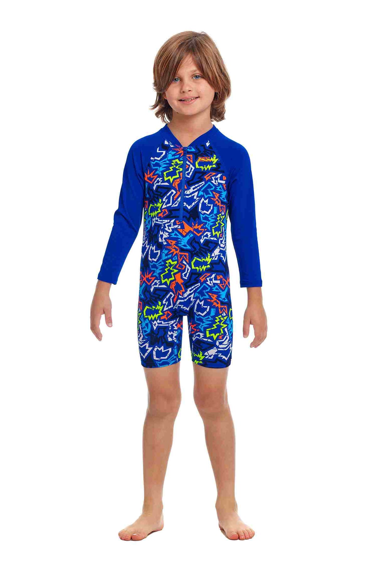 Funky Trunks Toddler Boys Go Jump Suit - Broken Hearts