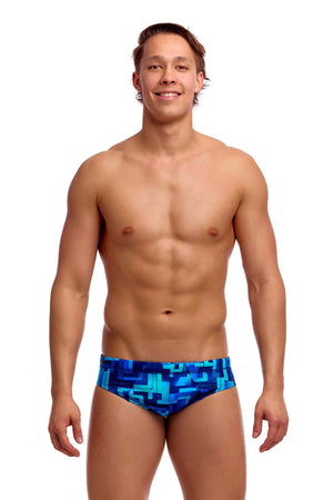 Funky Trunks Mens Seamed Brief - You Blued