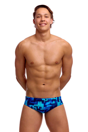 Funky Trunks Mens Seamed Brief - You Blued