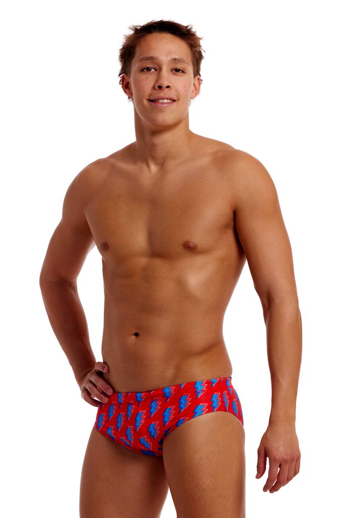 Funky Trunks Mens Classic Brief Hot Volt