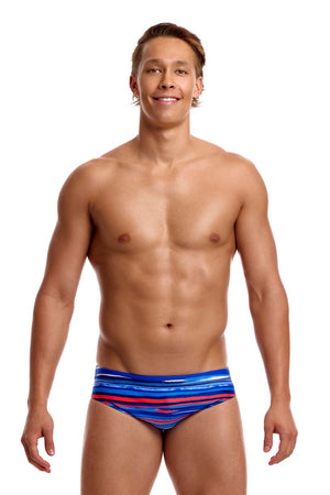 Funky Trunks Mens Classic Brief - Lost Lines image 1