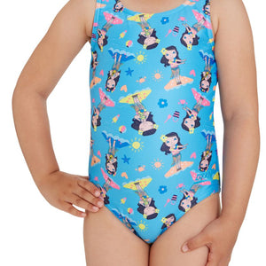 Zoggs Little Girls Scoopback One Piece - Hula