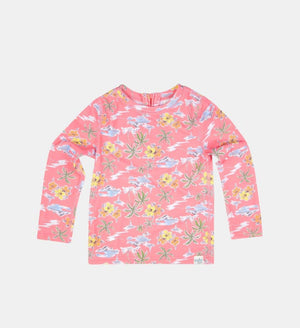 Toshi Swim Kids Rashie L/S Half Zip Classic - Island Dreaming