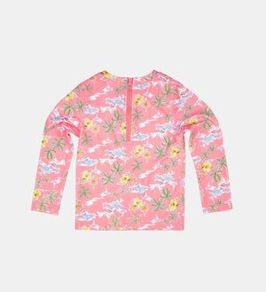 Toshi Swim Kids Rashie L/S Half Zip Classic - Island Dreaming