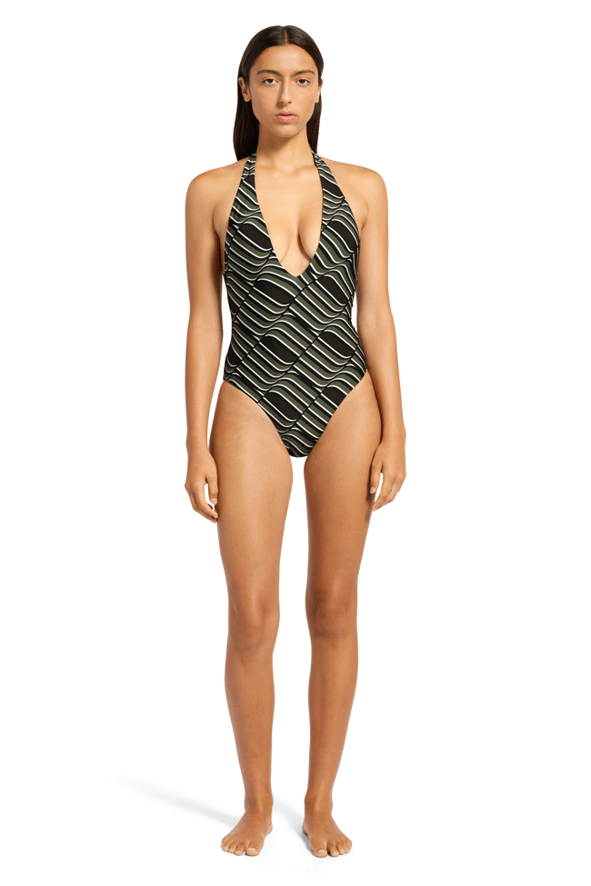 Jets Ladies Plunge One Piece - Mirage
