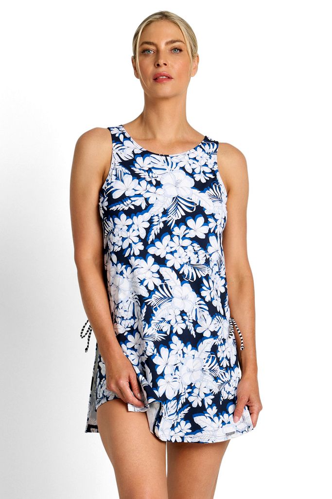 Jantzen Tie Side Swim Dress - Anchor