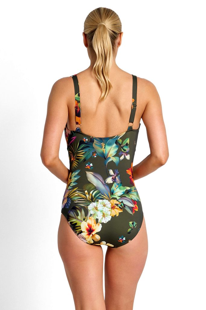 Jantzen DD/E Bar Front One Piece - Hibiscus