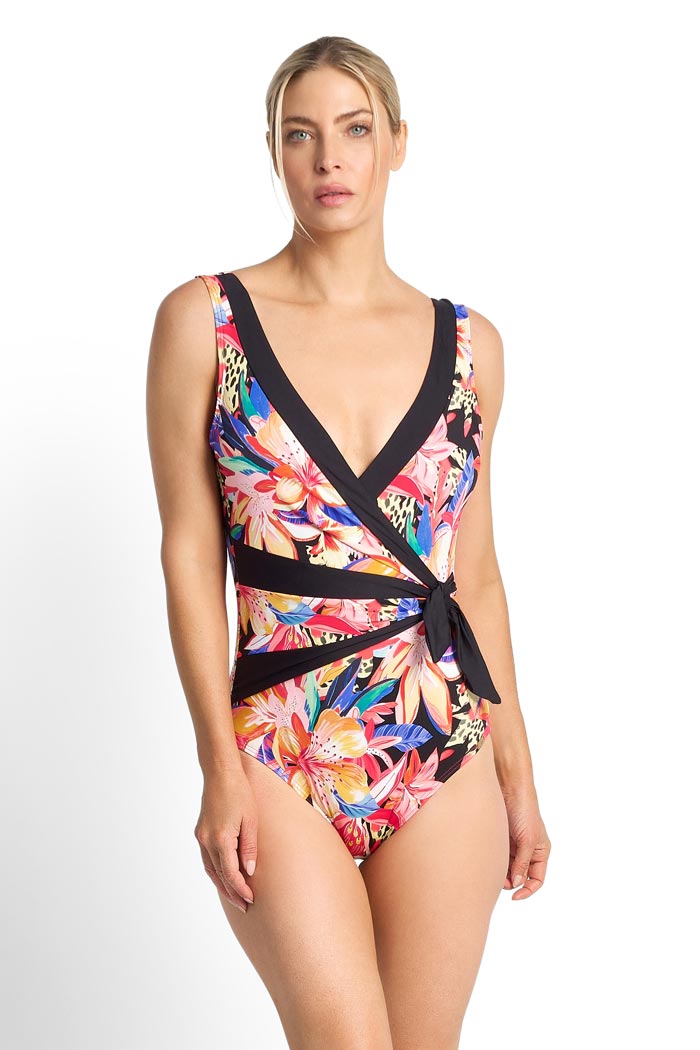 Jantzen Sash Surplice One Piece - Mandalay