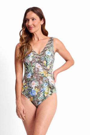 Jantzen Gathered Surplice One Piece - Tropica