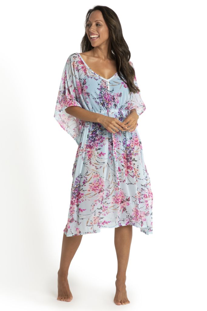 Jantzen Mesh Capri Kaftan Mist - Flora
