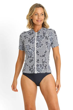 Jantzen Short Sleeve Rash Vest - Tunsley