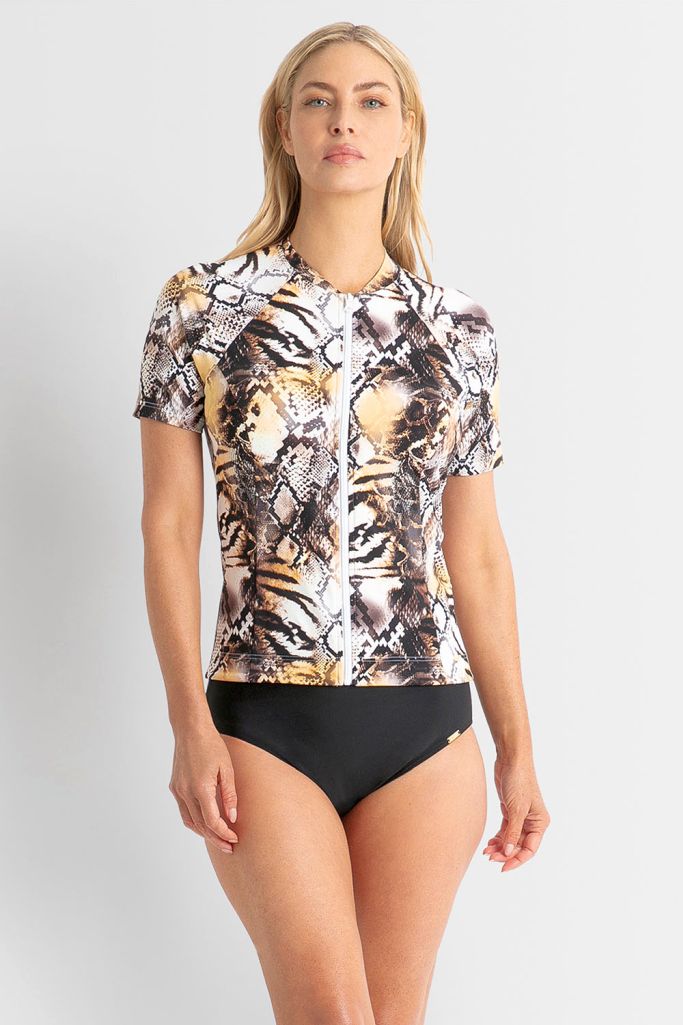 Jantzen Short Sleeve Mastectomy Rashie - Sahara