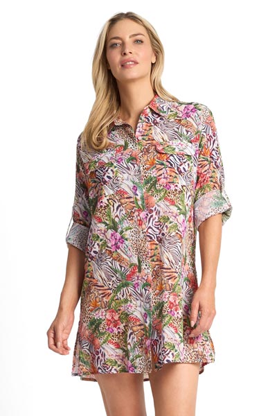 Jantzen Button Through Shirt - Lilymaze