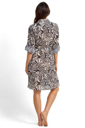 Jantzen Straight Hem Button Dress - Seashells