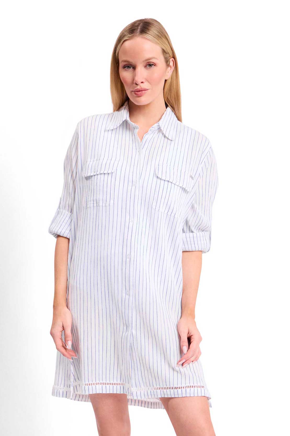 Jantzen Ladder Button Shirt - Laguna