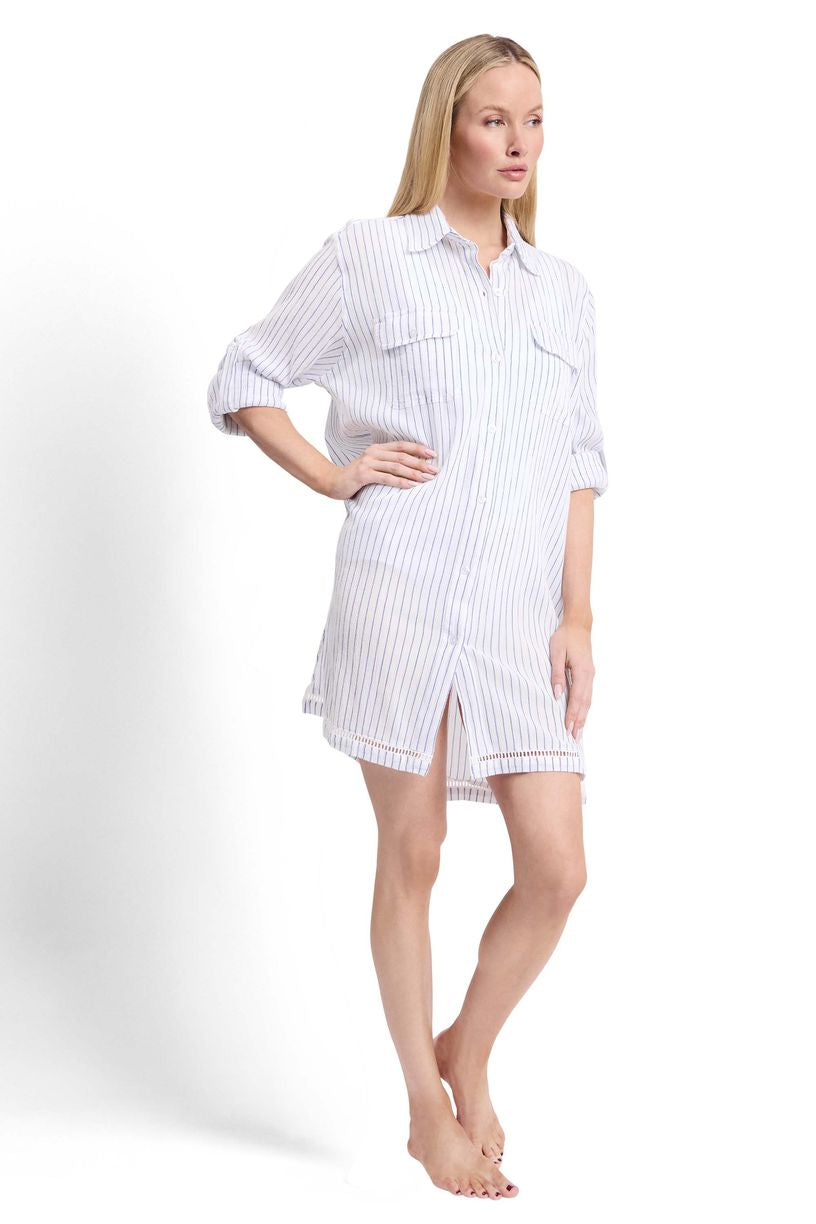 Jantzen Ladder Button Shirt - Laguna
