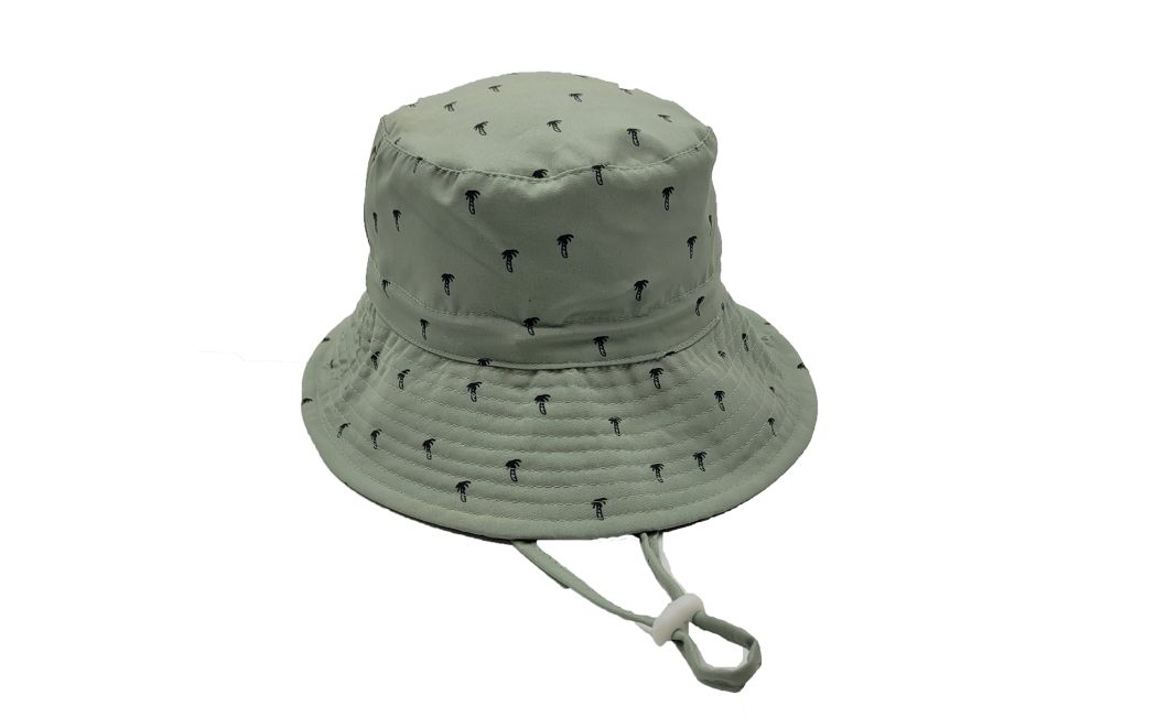 Kato Boys Bucket Hat - Mint & Palm Tree