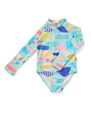 Halcyon Nights Long Sleeve Zip Bather - Rainbow Reef