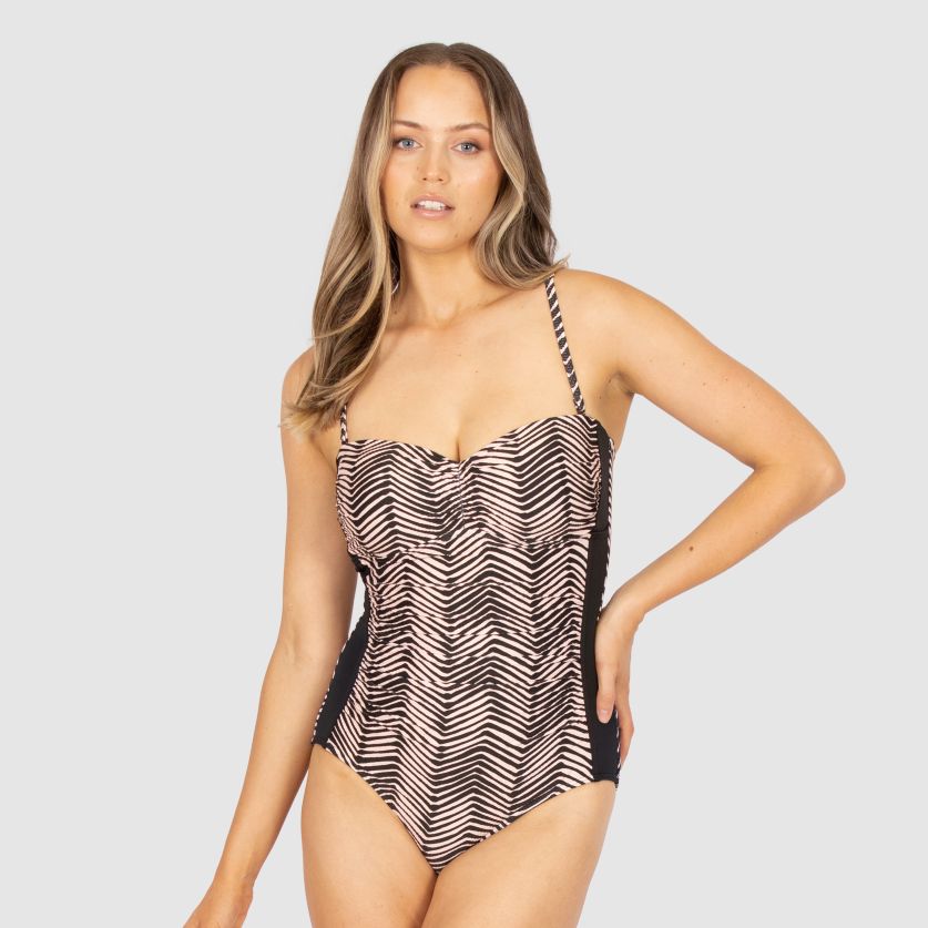 Baku C-DD Bandeau One Piece - Tidal Wave