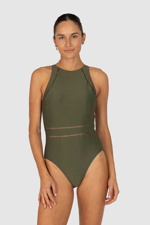 Baku High Neck One Piece - Rococco