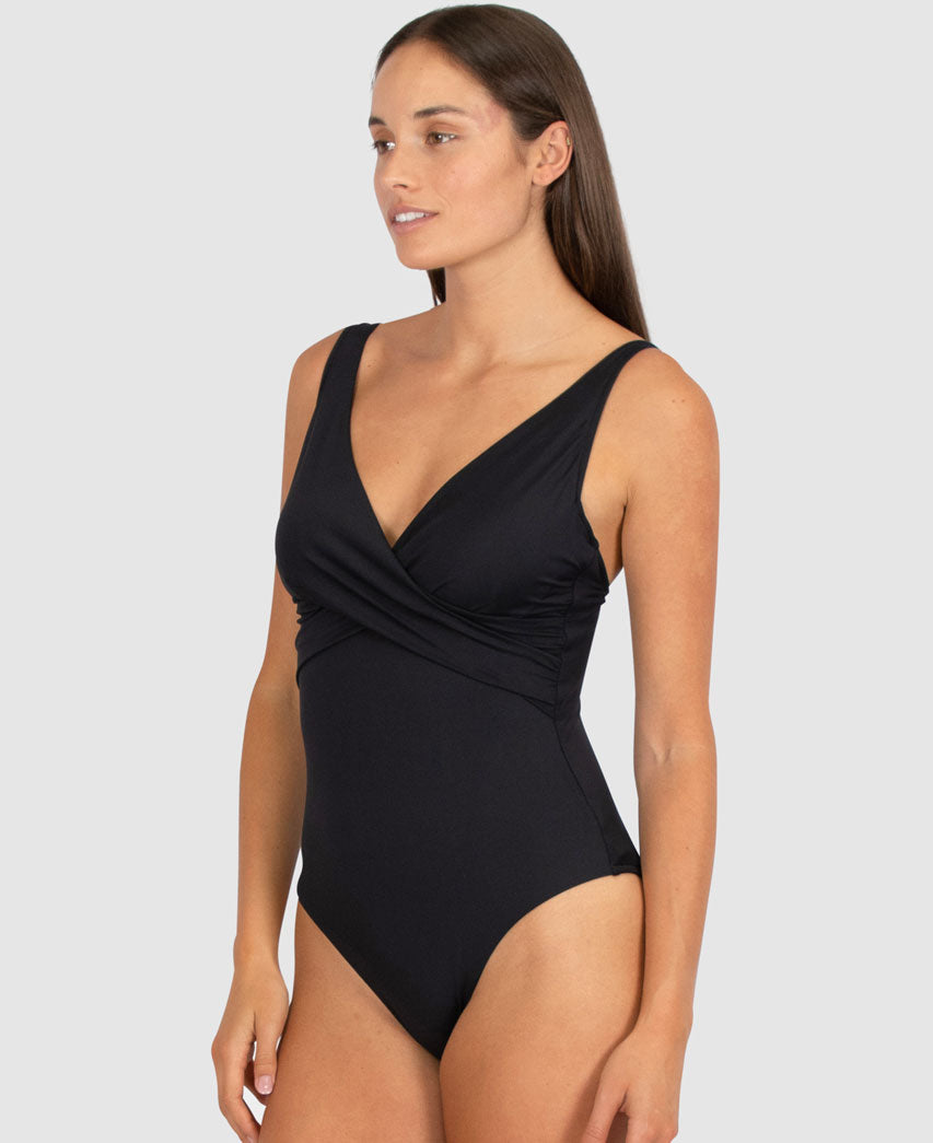 Baku D/E Wrap Underwire One Piece - Chloro-Resist