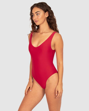 Baku V Neck One Piece - Rococco