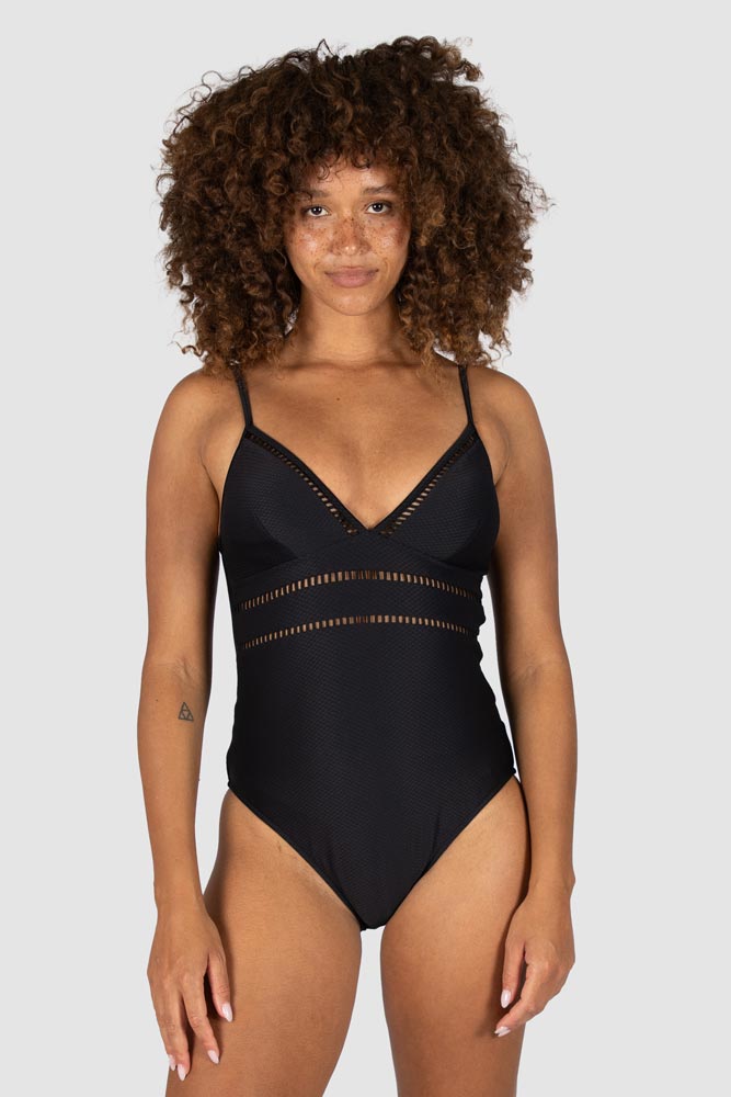 Baku V Neck One Piece - Rococco