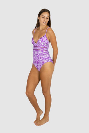 Baku V Neck One Piece - Santa Cruz