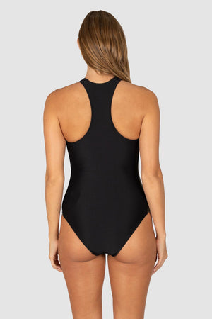 Baku Racer Back High Neck One Piece - Rococco Sport